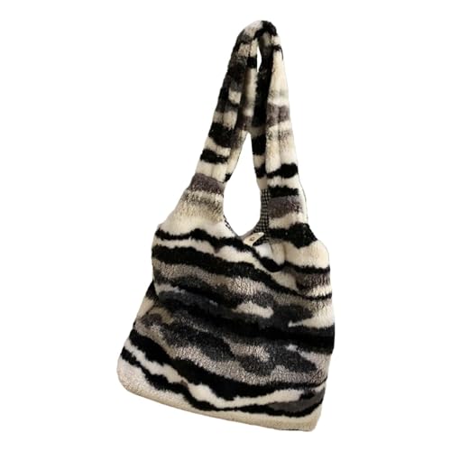 2023 Umhängetasche Vielseitige Einkaufstasche Tinte Textur Tasche Große Kapazität Handtasche Fashion Plüsch Für Frauen Mädchen Für Frauen von Storage Bag