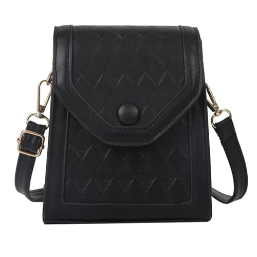 Storage Bag 2024 Neue Umhängetasche Gitter Textur Handybeutel Für Mädchen Frauen Mode Crossbody Trendy Leder Square Crossbody von Storage Bag