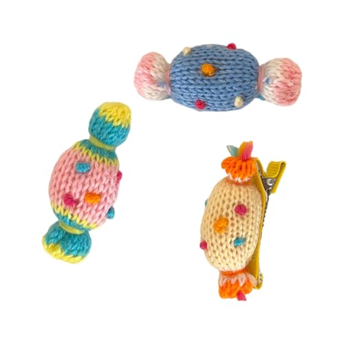 Storage Bag 3propes Gepunktete Süßigkeiten Haarclip Japanische Seitenclip Häkel Barrettes Entenbill Weibliche Mädchen Haare Formendekoration Nonslip von Storage Bag