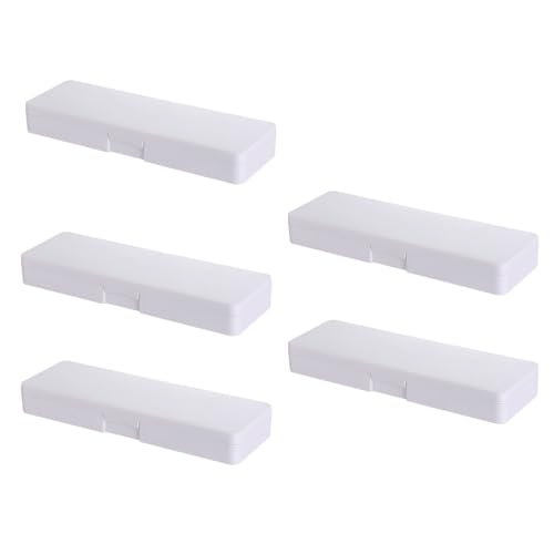 Storage Bag 5 PCs Bleistiftbox Bleistift Hülle Durchscheinende Beutel Plastikbox Kleine Speicherschule Für Schüler von Storage Bag