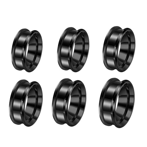 Storage Bag 6 Pack Modische Leere Ringe Blanks Ringe Edelstahlmaterial Rill Unisex Perfekt Für Schmuck Unisex Storage Bag 6 Pack Modische Leere Ringe Blanks Ringe Edelstahlmaterial Rill Unisex Perfekt Für Schmuck Unisex von Storage Bag