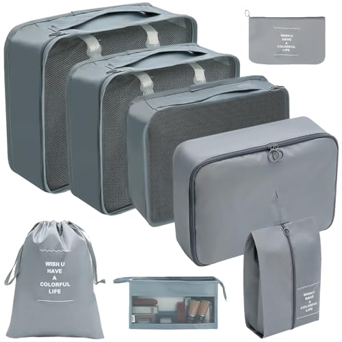 Storage Bag 8x/Set Tavel Packing Cubes Wasserdichte Koffer Organizer Reisebereicherpäckverpackung Organisatoren Storage Bag 8x/Set Tavel Packing Cubes Wasserdichte Koffer Organizer Reisebereicherpäckverpackung Organisatoren von Storage Bag