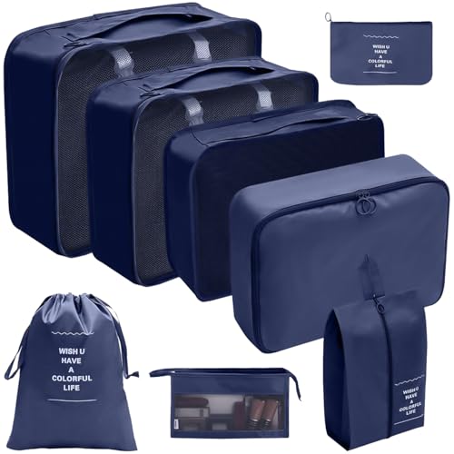 Storage Bag 8x/Set Tavel Packing Cubes Wasserdichte Koffer Organizer Reisebereicherpäckverpackung Organisatoren von Storage Bag