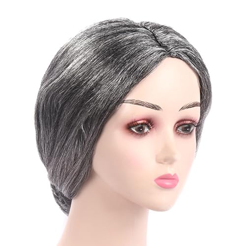 Storage Bag Alte Dame Kostüm Perücken Perücken Halloween Cosplays Party Old Lady Kostüm von Storage Bag