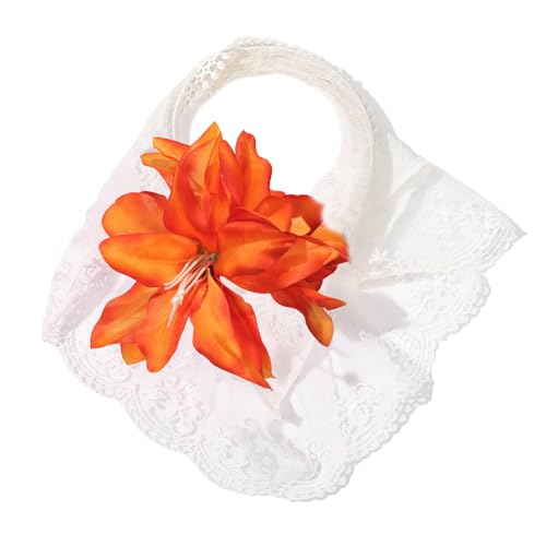Storage Bag Bestickter Haarschal Spitze Bandana Foto Requisiten Laciness Turban Für Erwachsene Kinder Gestickt Balletcore Kopfbedeckung Frauen Baumwollstirnbänder von Storage Bag
