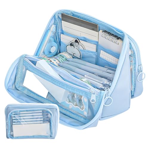 Storage Bag Bleistift Bleistift Gehäuse Multi Layered Gehäuse Abtrennbare Beutel Pen Organisatoren Taschen Reise Make Up Beutel Übergroße Tasche Für Büro Und Klassenzimmer von Storage Bag