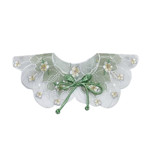 Storage Bag Chinesischer Stil Geflochtener Bowknot False Colar Wolken Schulter Vintage Sticked Blumenschalschalel Kapel Für Kleider Mode Abnehmbar von Storage Bag