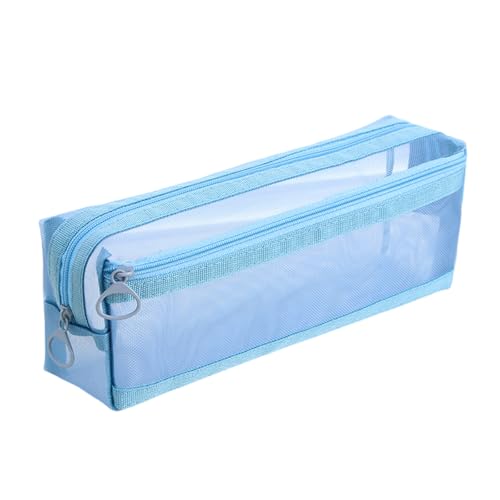 Storage Bag Clear Pencil Case Doppelschichtstiftbeutel Durch Bleistifthalter Stift Organisatoren Aufbewahrungsbeutel Travel Make Up Tasche Tragbare Organisatoren von Storage Bag