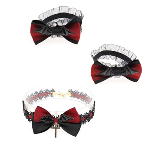 Storage Bag Dark Series Sätte Haarclip Anime Haarnadel Spitze Ponytailhalter Haar Bögen Halloween Kopfschmuck Cosplay Kostüm Requisiten Schmetterlingsbögen Haarhoop von Storage Bag
