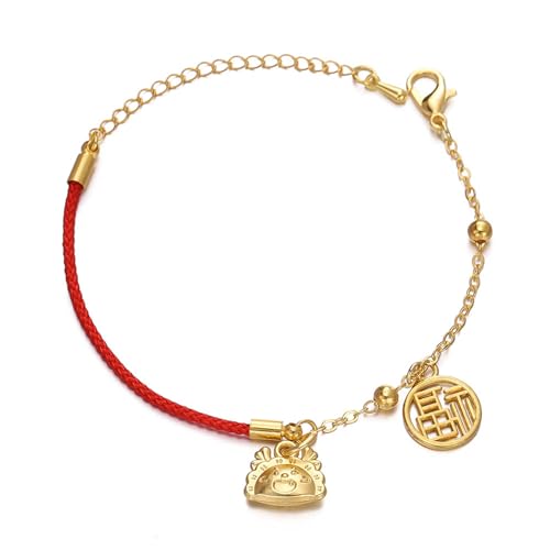 Storage Bag Elegante Gewebearmbänder Chinese 12 Zodiacs Zeichen Handchain Handmade Dragon Form Charm Bangle Einzigartige Neujahrsgeschenk Chinesische Kulturliebhaber von Storage Bag