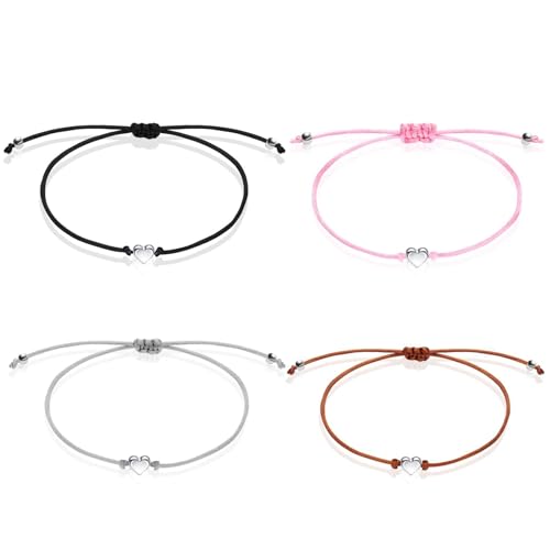 Storage Bag Elegantes Armband Mit Engel/Herz Charme Schöner Engel/Herz Anhänger Armband Handgewebtes Handschnur Schmuck Schöner Anhänger von Storage Bag