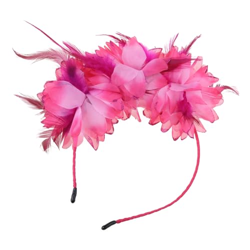 Storage Bag Federed Blumenstirnband Für Frauen Und Mädchen Ästhetische Karnevale Haarband Abendparty Faszinator Hairhoop Für Frisur Kostümzubehör von Storage Bag