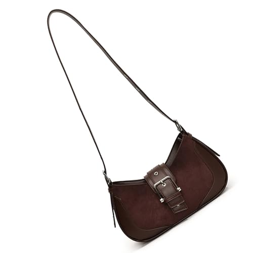 Storage Bag Frauen Umhängetasche Retro Unterarmtaschen Geräumige Innenräume Freizeit Handtasche PU Leder Crossbody Geldbörse Für Den Täglichen Gebrauch Matte Patchwork Designs von Storage Bag