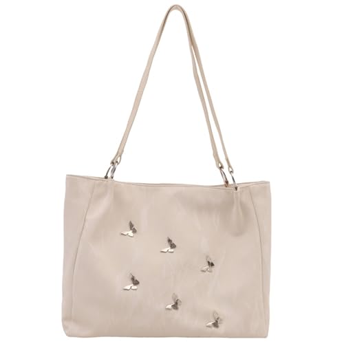 Storage Bag Frauen Winter Umhängetasche Schmetterling Unterarmtasche PU Leder Achselhöhle Schülern Große Kapazität Handtasche Frauen Achselleder Leder Handtasche All Matching Schulterschüler Schule von Storage Bag