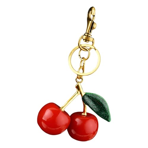 Storage Bag Heckerfassende Kirschenschlüsselanhänger Einzigartiger Kirschen Schlüsselring Dekorationsanhänger Für Rucksäcke Und Geldbörsen Einzigartiges Schlüsselbundharz. von Storage Bag