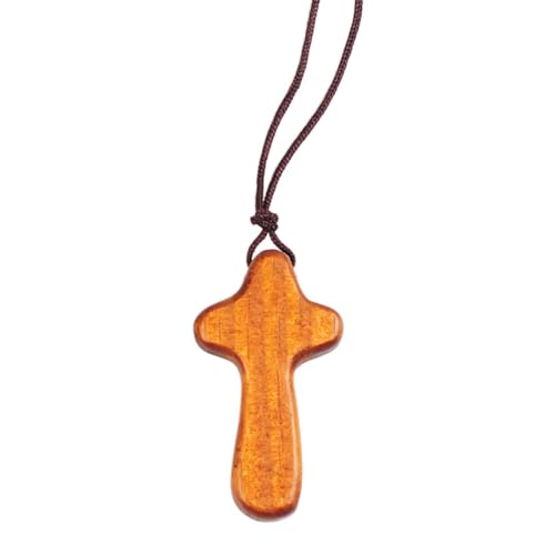 Storage Bag Katholische Holzkreuze Anhänger Halskette Für Frauen Männer Mode Holzkreuze Halshütten Schmuck Geschenk Auto Rückfahrschmuck Kreuz Halskette Goth von Storage Bag