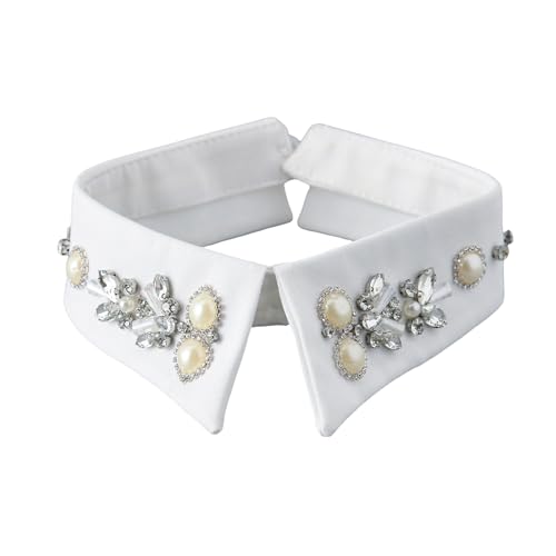 Storage Bag Modeperlen Dekorierte Halbhirtkragen Mehrzwecke Abnehmbarer Bluse Revers Falschkragen Halshoch Für Männer Und Frauen Modeverstärkung von Storage Bag