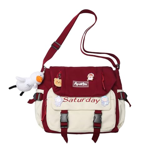 Storage Bag Modeumhängetasche Süße Crossbody Tasche Für Schüler Vielseitige Schulbuch Trendy Großer Kapazität Messenger Mode Storage Bag Modeumhängetasche Süße Crossbody Tasche Für Schüler Vielseitige Schulbuch Trendy Großer Kapazität Messenger Mode von Storage Bag