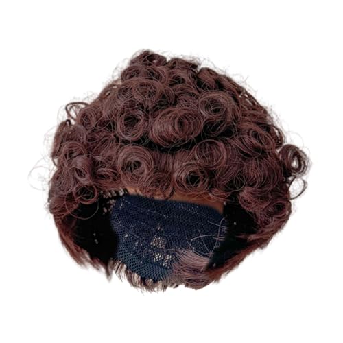 Storage Bag Modische Kurze Lockige Haarstückskappen Für Säuglinge 0 Bis 2 Jahre Schöne Mädchen Toupe Kopfwege Haar Accessoire Süßes Haarstück von Storage Bag