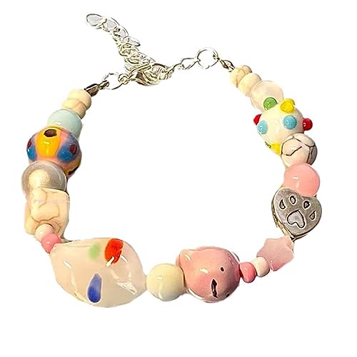 Storage Bag Mondstern Perlen Armbänder Handgefertigte Geflochtene Armbänder Perlen Kristallperlen Freundschaft Schmuck Für Frauen Kristallperlen Armband Niedliche Cartoon von Storage Bag