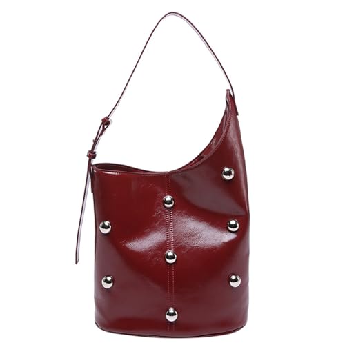 Storage Bag PU Bucket Umhängetasche Für Frauen Slouchy Arbeitspanne Mit Nieten Perlen Besetzt Mit Großer Kapazität Unterarmhandtasche Große Kapazität Unterarmtasche Storage Bag PU Bucket Umhängetasche Für Frauen Slouchy Arbeitspanne Mit Nieten Perlen Besetzt Mit Großer Kapazität Unterarmhandtasche Große Kapazität Unterarmtasche von Storage Bag