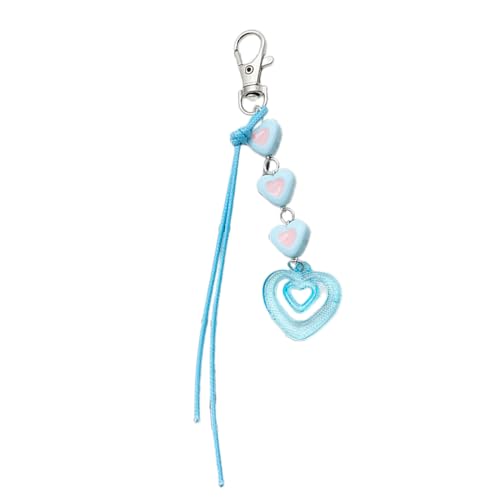 Storage Bag Personalisierte Schlüsselbund Herz Fischschwanz Anhänger Keyring Stylish Acryl Schlüsselkettenbeutel Charme Schmuck Für Brieftaschen Niedliche Telefondekoration von Storage Bag