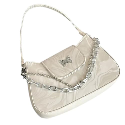Storage Bag Retro PU Leder Achselstasche Für Frauen Stilvolle Handtasche Mit Schmetterling Koreaner Mode Schulterbetrieb Trendy Frauenbeutel von Storage Bag