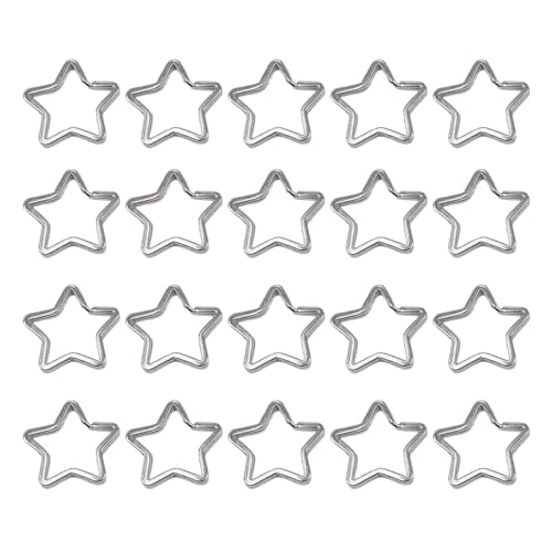 Storage Bag Set Von 20 Schlüsselbundringen Stilvolle Unregelmäßige Schlüsselringe Silbermetall Schlüsselkette Für Handwerkstaste Die Schlüsselring Vorräte Machen von Storage Bag