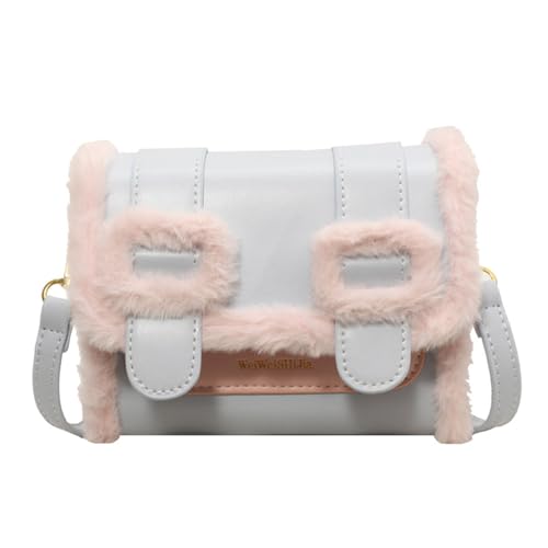 Storage Bag Stilvolle Frauen Umhängetasche Plüsch Crossbody Taschen Mit Verstellbarem Riemen Perfekt Für Die Arbeit Und Den Täglichen Gebrauch Frauen Umhängetasche Geldbörse von Storage Bag
