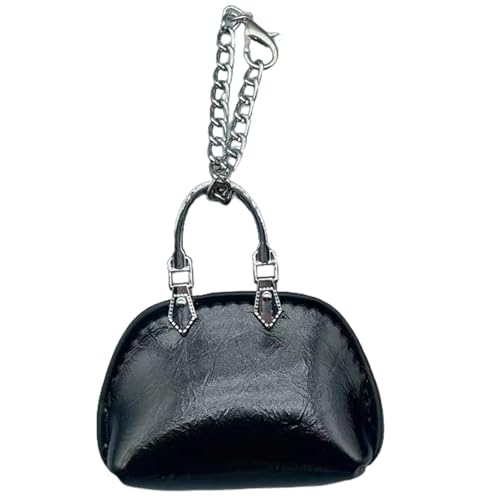 Storage Bag Stilvolle Handtasche Form Lederschlüsselhain Accessoire Auto Schlüsselhaltertasche Anhänger Für Mädchen Jungen Festival Schlüssel Dekoration Leder Schlüsselbund von Storage Bag
