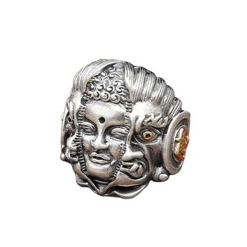 Storage Bag Stilvolle Verstellbare Ringe Erweiterbare Buddhas Und Teufel Offene Ringe Accessoires Buddhistische Verzierung Für Anime Lüfter Kreis Accessoire von Storage Bag