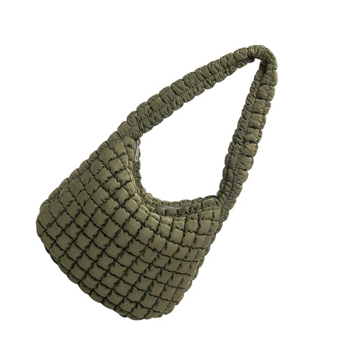 Storage Bag Stilvoller Großer Gesteppter Unterarmtasche Weiche Puffer Schulter Casual Achselhahn Handtasche Für Arbeit Und Freizeitpuffer Geldbeutel von Storage Bag