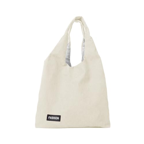 Storage Bag Trendy Canvas Einkaufstasche Große Kapazität Schulterhandtasche Für Arbeitsschule Reise Und Einkaufen Von Leinwand Handtasche Organizer von Storage Bag