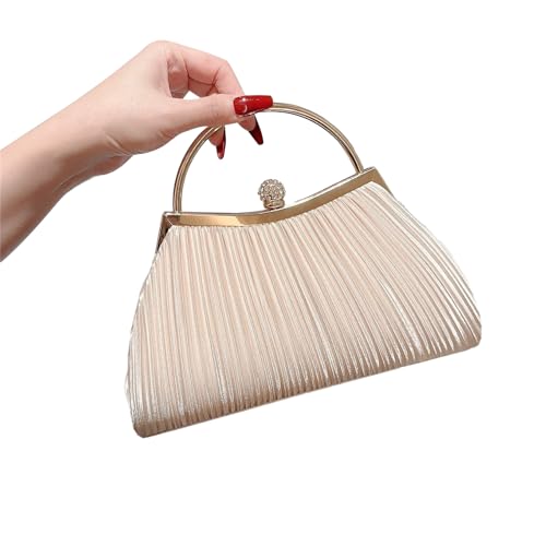 Storage Bag Umhängetasche Für Mädchen Frauen Plissierte Formelle Abendtasche Feste Farbe Lady Geldbeutel Hochzeit Clutches Cocktail Abschlussball Handtasche Frauen Handtasche von Storage Bag
