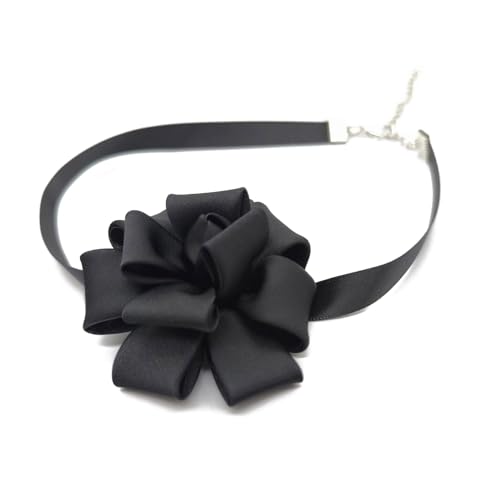 Storage Bag Verstellbare Blütenneckkette Übertriebene Rosenblumen Halskette Floralförmige Schlüsselbeinkette Mode Vorwärts Accessoire Girls 'Accessoire von Storage Bag