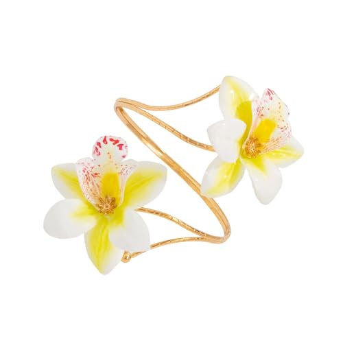 Storage Bag Verstellbarer Frangipani Armreif Armband Für Frauen Tragbarer Eisenschmuck Geburtstage Partys Hochzeiten Körperschmuck Frauen von Storage Bag