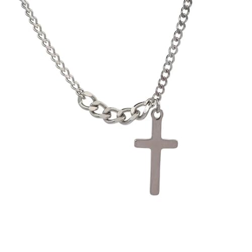 Storage Bag Verstellbarer Kreuz Halskette Stylish Punk Schlüsselbeutel Kette Kruzifix Anhänger Heckchain Handgefertigtes Schmuck Geschenk Für Mädchen Partyzubehör von Storage Bag