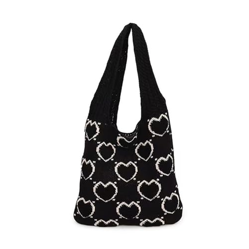 Storage Bag Vintage Strick Handtasche Häkelbeutel Große Kapazität Mode Umhängetasche Für Frauen Verleiht Dem Gesamtlook Einen Highlight von Storage Bag