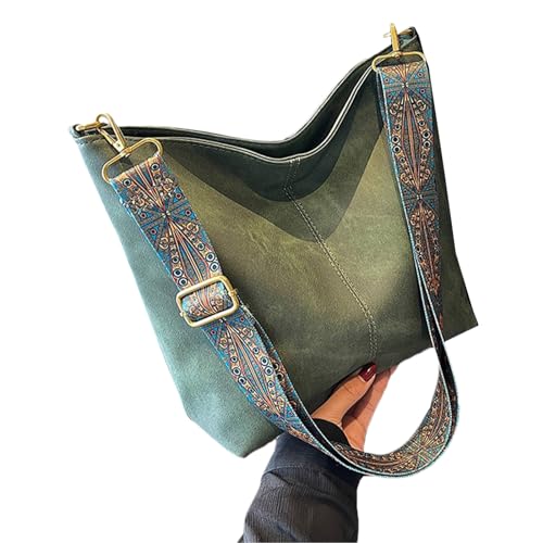 Storage Bag Vintage Umhängetasche Vielseitige Freizeit Crossbody Tasche Große Kapazität Für Frauen Mädchen Breiter Riemen Modetrendy Eimer Taschen Schulter von Storage Bag