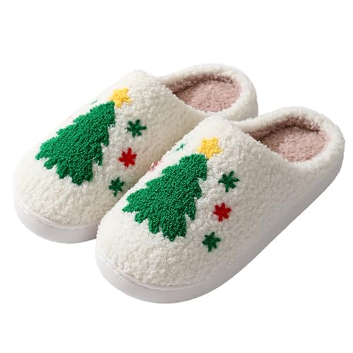 Storage Bag Weihnachtsbaumruhrschuhe Weiche Plüsch Fuzzy Pantoffel Slip On Cozy Indoor Outdoor Weihnachtswinterin Winter Slipper House Home Schuhe von Storage Bag