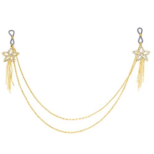 Strasssteine Star Quasten Nippel Kette Nicht Durchdringende BH Nippel Klemme Schlächen Ringe Geschichtetes Kristallkörperschmuck Für Frauen Frauen Körperschmuck von Storage Bag