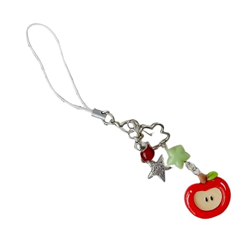 Stylish Telefon Charme Mode Keychain Anhänger Perlen Keyring Accessoire Bunte Bag Geldbörse Rucksack Brieftaschen Anhänger Frauen Telefonzubehör von Storage Bag