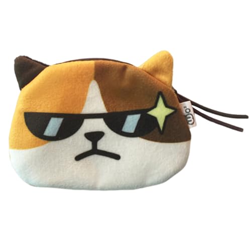 Süße Katzengesichtsmünze Geldbeutel Cartoon Kleine Wechselbeutel Mit Reißverschluss Brieftaschen Ohrhörer Taschenbeutel Frauen Mädchen Brieftasche von Storage Bag