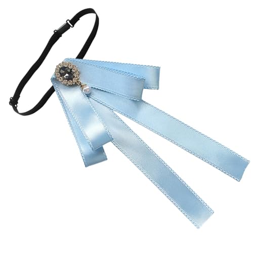 Vintage Ribbon Fliege Krawatte Mit Blutbling Strasssteinen Verstellbare Pins Schmuck Französische Brosche Strassstifte Stifte Eleganter Kragenhemdkragen Accessoire Frauen Für Männer von Storage Bag