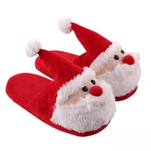 Weihnachtspräftige Nicht Schlupfhaus Hausschuhe Santa Slip On Winter Innen Freien Freien Hausschuhe Für Erwachsene Schlafzimmerschuhe Für Frauen Männer Süße Schlafzimmer Mädchen Nicht Slip von Storage Bag