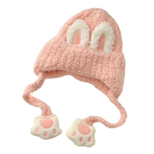 Winter Warmer Mit Ohrhörer Und Kinngurt Krawatten Süße Cartoon Cap Soft Bonnet Warme Kopfbedeckung Für Kinder Und Winter Motorhaube von Storage Bag