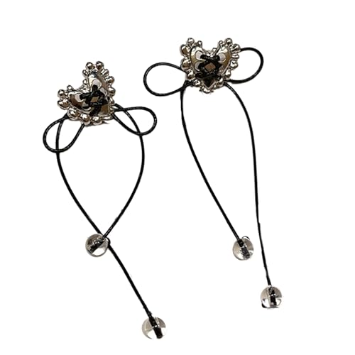 Y2k Bowknot Herzohrring Niedliche Fransenstecker Ohrring Für Frauen Punk Gothic Star Pendelly Schmuck Süße Oramentstar Frauen Statement Ohrringe Ohrringe von Storage Bag
