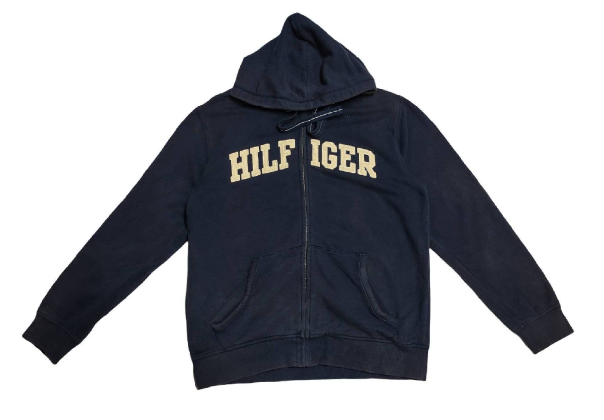 Vintage Tommy Hilfiger Logo Spellout Hoodie Pullover Sweatshirt Medium Größe Männer // Tag Xl Gute Passform von StoreAmerican