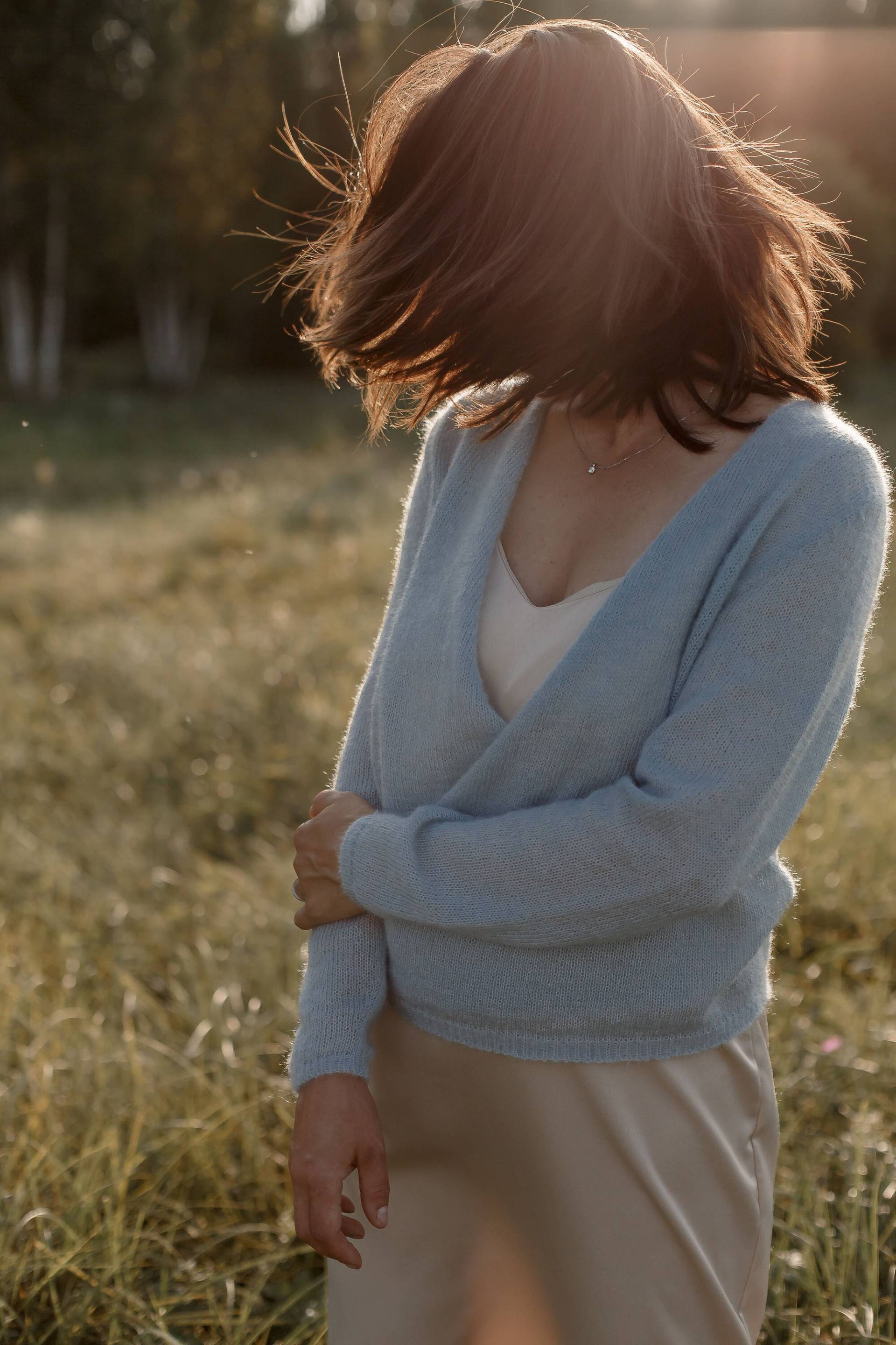 Handgestrickte Mohair Seide Strickjacke Chunky Ballet Wrap von StoreByAnka