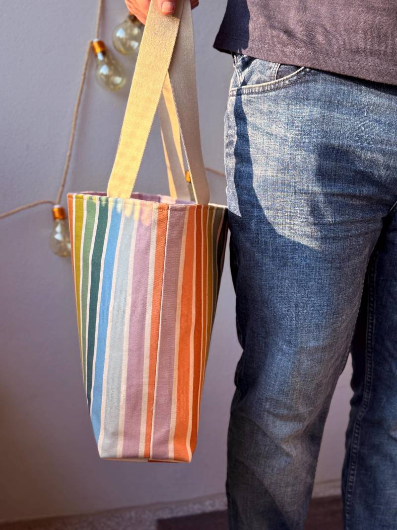Regenbogen Streifen Einkaufstasche von StorePanache